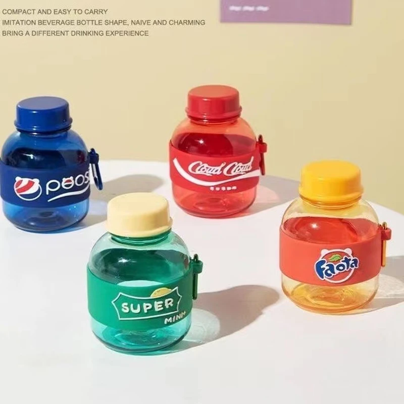 IN Tvorivé Mini Cartoon Cola Cup Roztomilý Vody Pohár Prenosné Plastové Nápojov, Poháre Vedro Športová Fľaša na Vodu pre Dievča, Darček