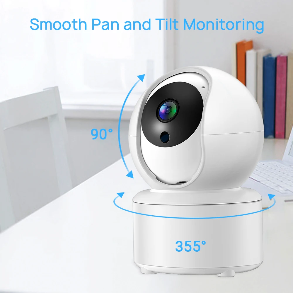 3MP 2K WIFI Kamera Mini PTZ IP Kamera Auto Tracking obojsmerné Audio, Detekcia Pohybu ICsee Home Security Kamera Baby Monitor 1
