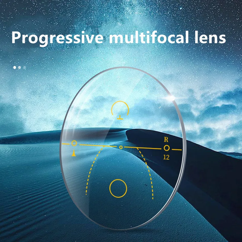 Progresívna multifokálna presbyopic okuliare Vyhovujúce presbyopic okuliare, Šošovky 0