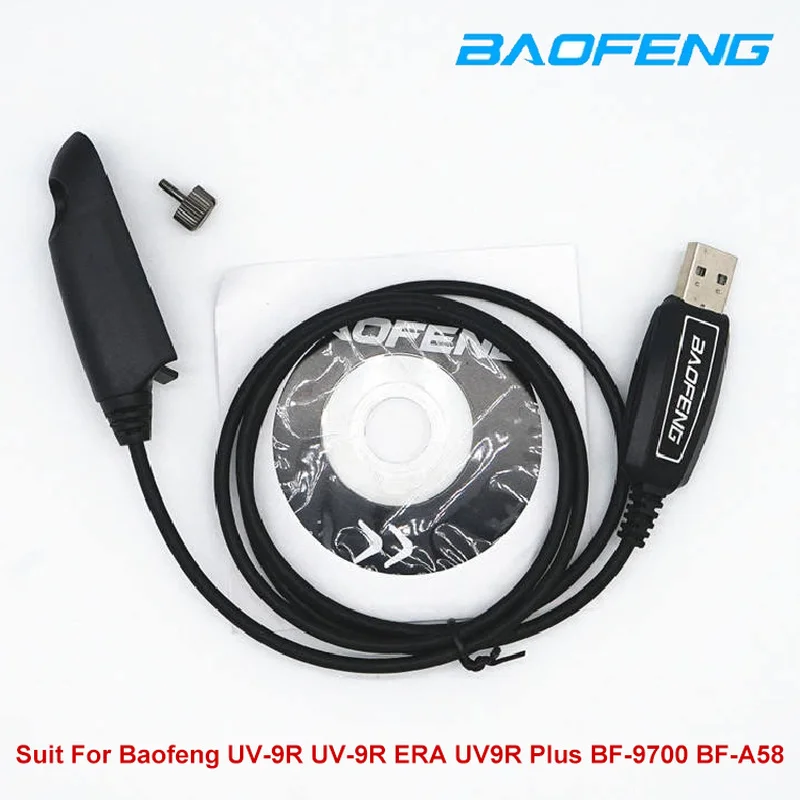 Baofeng UV-9R Nepremokavé Programovanie USB Kábel S CD pre UV9R Plus UV-9R ERA BF-A58 GT-3WP Walkie Talkie Accessorie
