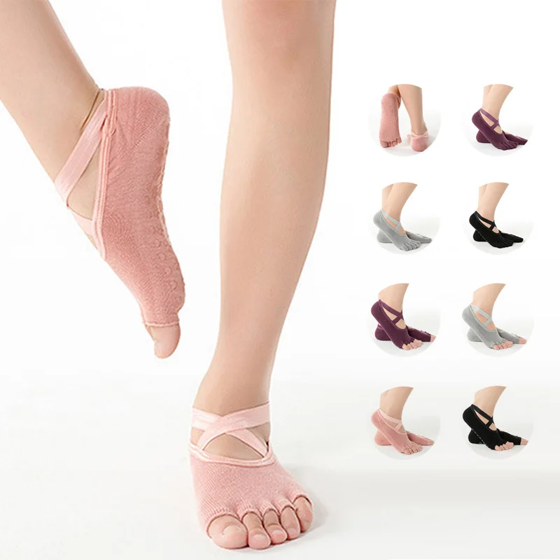 Jóga Ponožky pre Ženy Non-Slip Grip & Popruhy,Lyžiarske Ponožky Tanec Ponožky, Ideálny pre Jogy Balet Tanec Naboso Cvičenie