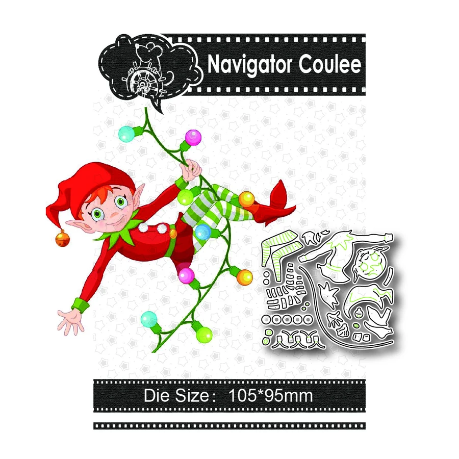 Vianočné klaun rezanie kovov plesní a pečiatka zápisník dekorácie DIY remesiel vrstvené kresby fotoalbum embosované karty nápady 0