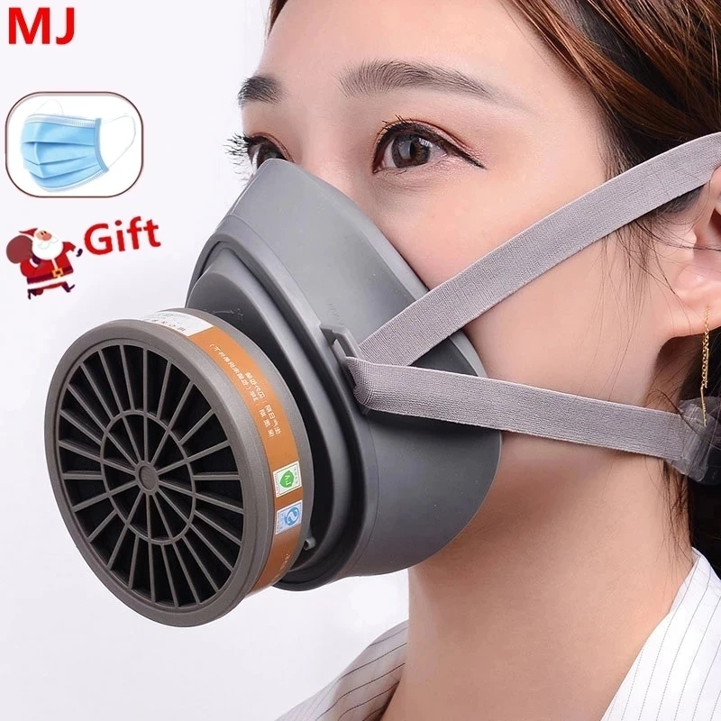 Dym Plynová Maska, Ochranný Respirátor Maľovanie na Zváranie Chemických Toxických Plynov, Kanistre Protiprachový Filter uhlíkom 0
