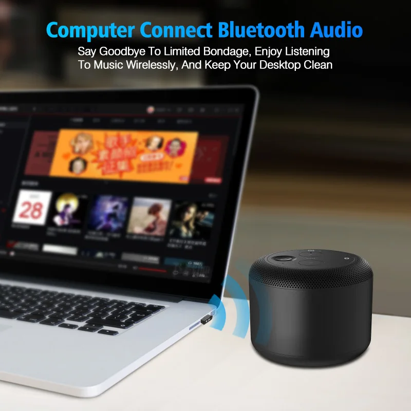USB Bluetooth Adaptéry BT 5.0 USB Bezdrôtový Počítač Adaptéra Audio Prijímač, Vysielač hardvérovými kľúčmi Prenosné Slúchadlo BLE Mini Odosielateľa 5