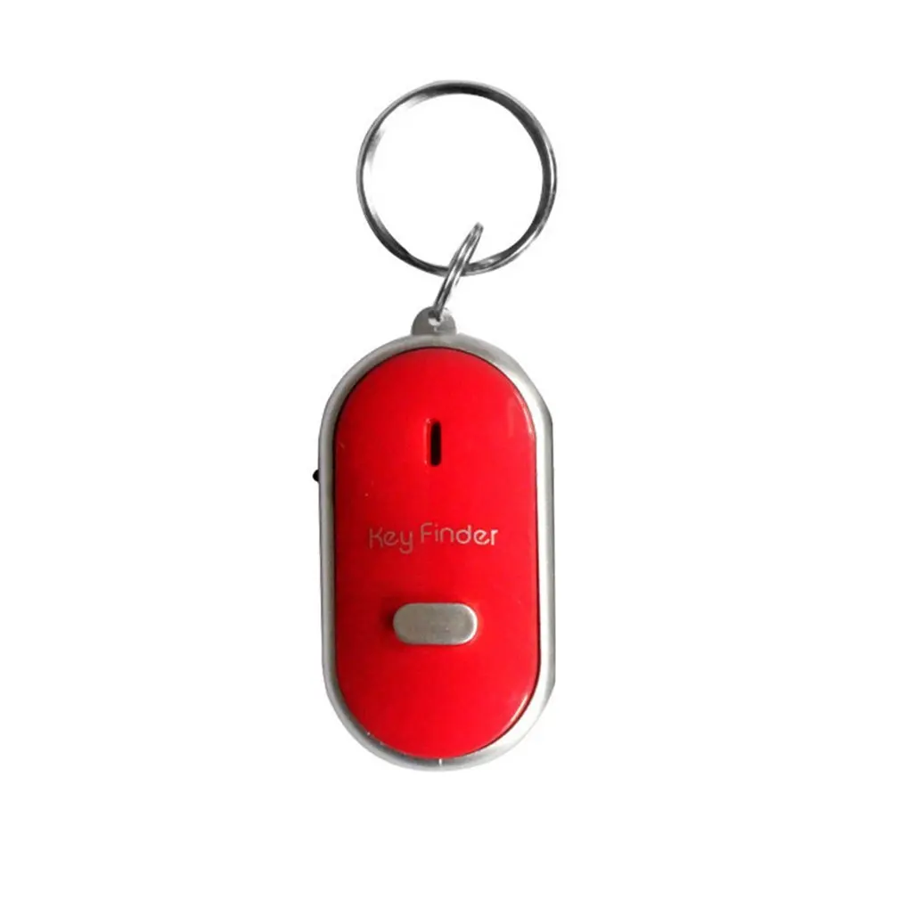 Mini Pískať Proti Strate KeyFinder Alarm Peňaženky Pet Tracker Smart Blikajúce Pípanie Vzdialený Hľadáčik Keychain Tracer Key Finder + LED 0
