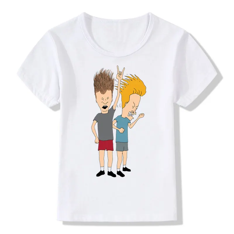 Boys&Girls Tlač Beavis A Butthead Fashion T-shirt Deti Lete Cartoon Bežné Topy T shirt Deti, Detské Oblečenie,HKP937