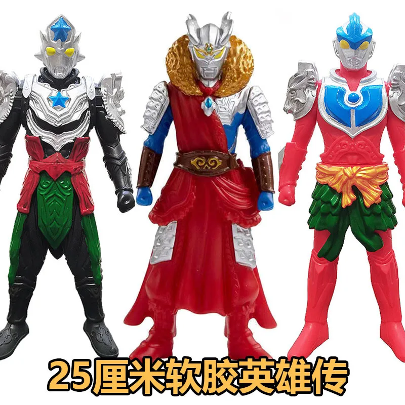 2022 nový Čínsky štýl klasického hrdinu Sun Wukong Guan Yu Nezha Ultraman rekvizity zber mäkkého plastu bábika model hračky 1