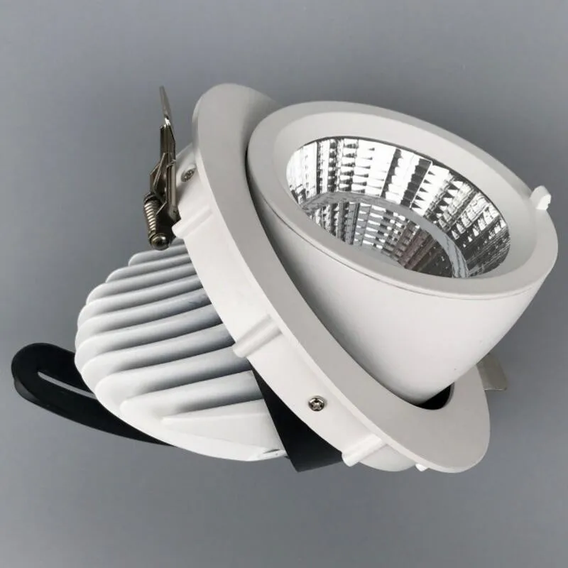 8pcs/veľa 20w 30w 40W 50W AC110V-240V COB LED downlight Zapustené LED Stropné Svietidlo Spot Light LED lampa cree Otáčať 360 stupňov