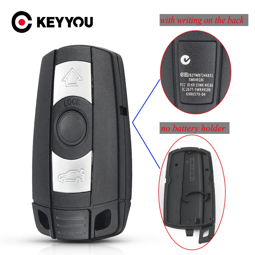 KEYYOU Auto Diaľkové príveskom Na BMW E60 E90 E91 E70 E71, E72 E82 E88 E92 E89 E87 1 5 3 6 Series 3 Tlačidlo Smart key Prípade shell