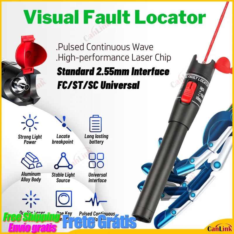 10mw VFL FTTH Vizuálne Poruchy Hľadáčik Optický Kábel Tester Vlákniny Chyba Detektora Nástroj Testu Doprava Zadarmo