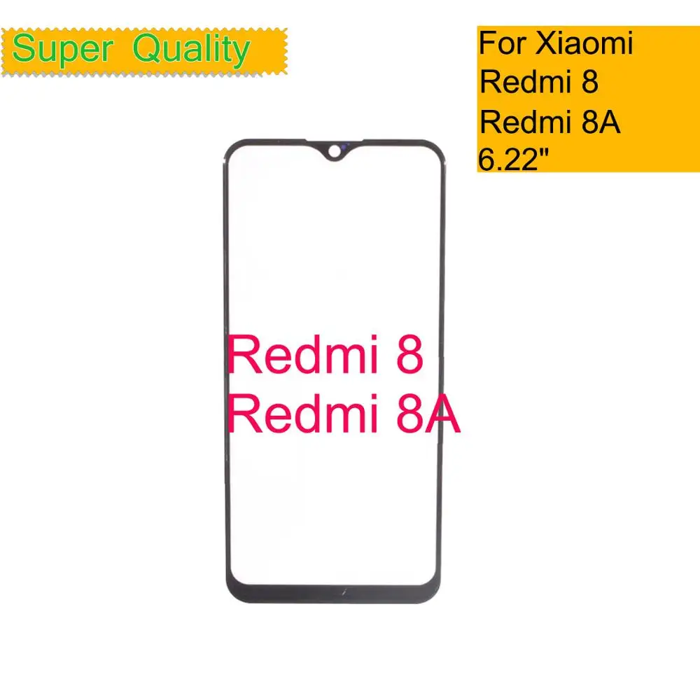 10Pcs/Veľa Pre Xiao Redmi 8A Dotykový Panel Predný Vonkajšie Sklo Objektívu Pre REDMI 8 Predné Sklo LCD Dotykový Displej S OCA Lepidlo