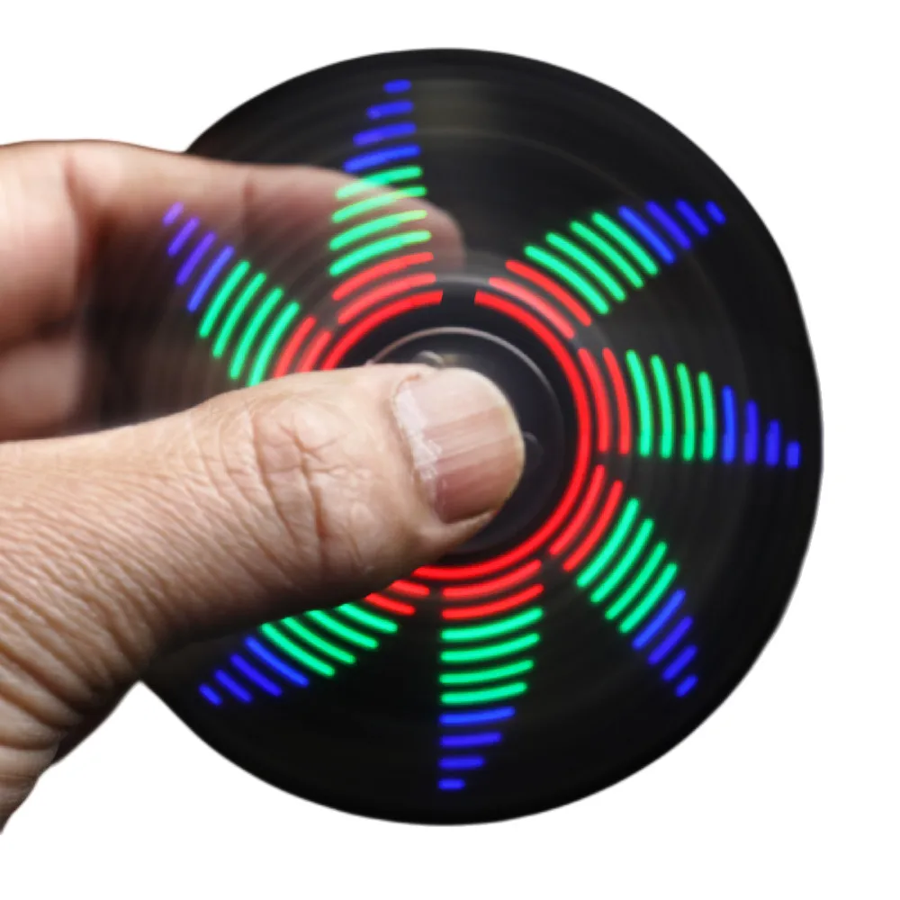 Vízia Fidget Spinner DIY Elektronika Súpravy, Farba LED Grafický Spinning Gyro Vrecko na Hračky Zábava Spájkovanie Auta