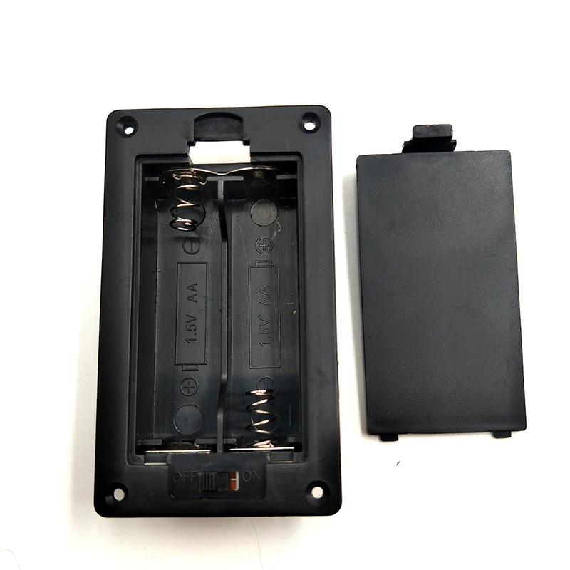 15pcs/množstvo 2 X 1,5 V AA Obdĺžnikový Vložené Batérie Držiak Úložný Box Prípade S vypínačom 2 Sloty 3V Batérie Shell Plastový Kryt