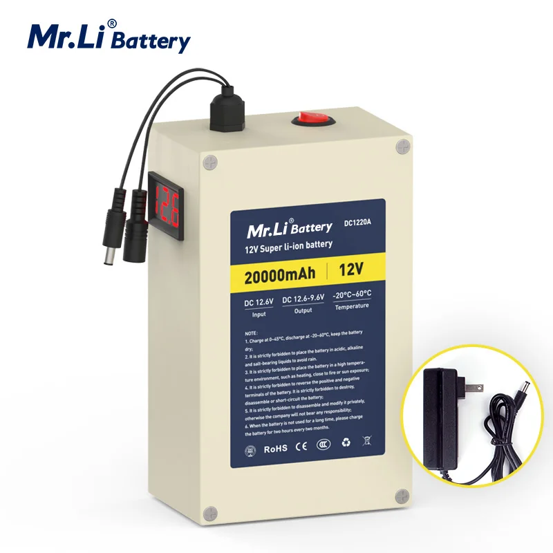 Pán Li Nabíjateľná Batéria 12V DC-1220A Batérie sa Používajú pre Aromaterapiu Stroj Dom elektronické Poplatok s 2A chager