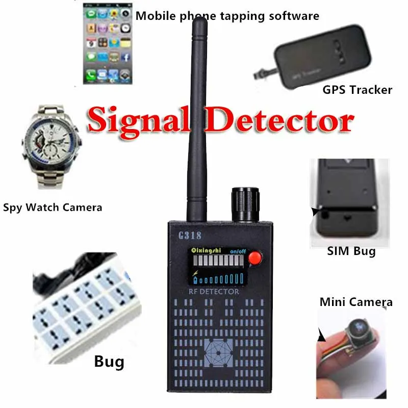 nová aktualizácia 1MHz-8000MHz Bezdrôtového Signálu Detektora Rádiových Vĺn WiFi Chyba Detektora Kamera, Full-Range RF Detektor G318