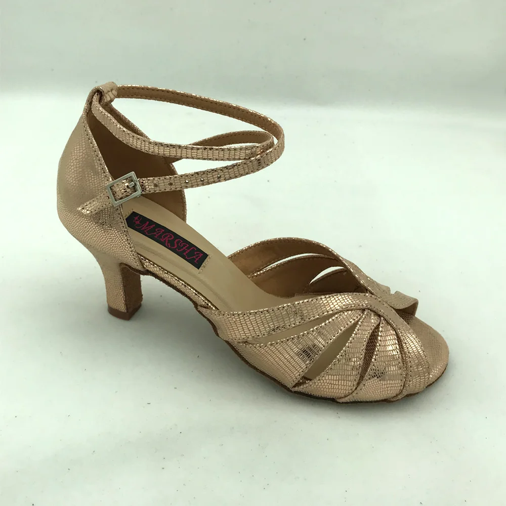 6.5 cm nízkom podpätku latinské Tanečné Topánky Pre ženy Salsa topánky pratice topánky pohodlné latinskej topánky MS6223LGL pravej kože