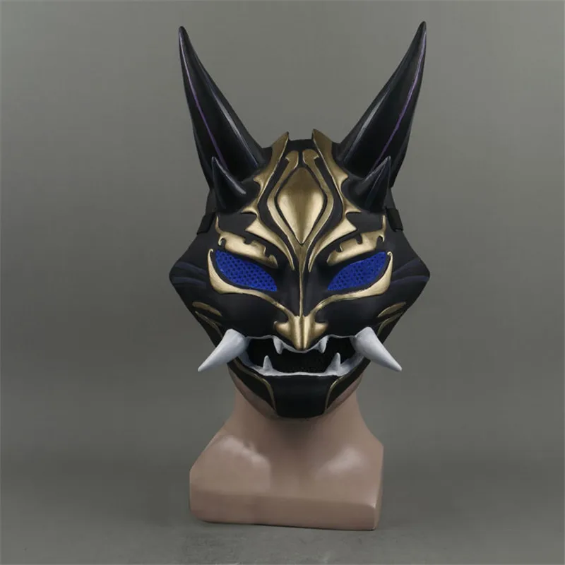 Genshin Vplyv Xiao Cosplay Kostým PVC Masky Halloween Prilby Rekvizity Príslušenstvo 0
