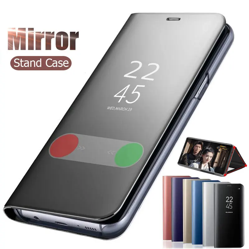 Zrkadlo Inteligentný flip Cover Caas pre Motorola G8 Plus G6 G7 Power G9 Plus E5 Stojan Kožené Casss pre Moto G8 Hrať G9 Kryt Telefónu