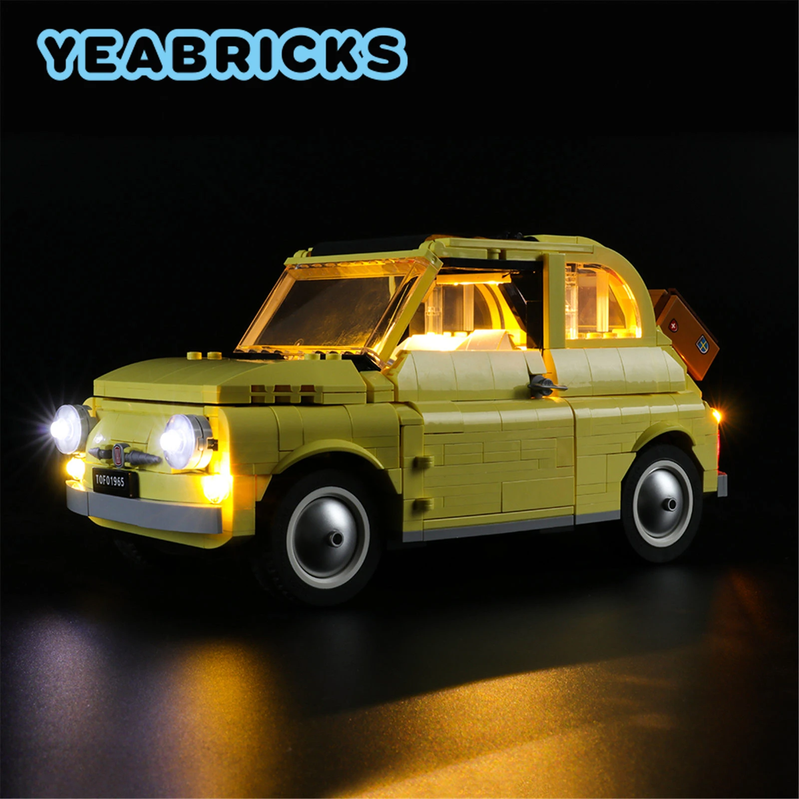 YEABRICKS LED Svetla Kit pre 10271 Fiat 500 Stavebné Bloky Nastavenie (NIE Zahŕňajú Modelu) Tehly Hračky pre Deti,