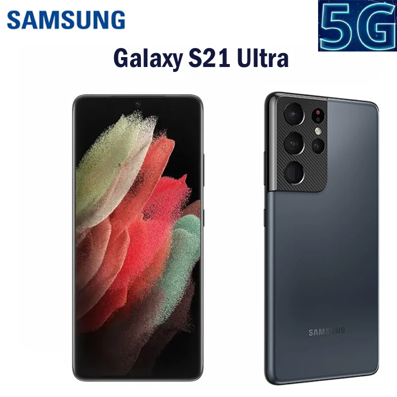 Samsung Galaxy S21 Ultra 5G Mobil G998U1 S21U 6.8 Palcový ROM, 128 GB ALEBO 256 GB RAM, 12 GB Snapdragon NFC Odomknutý 5G SmartPhone