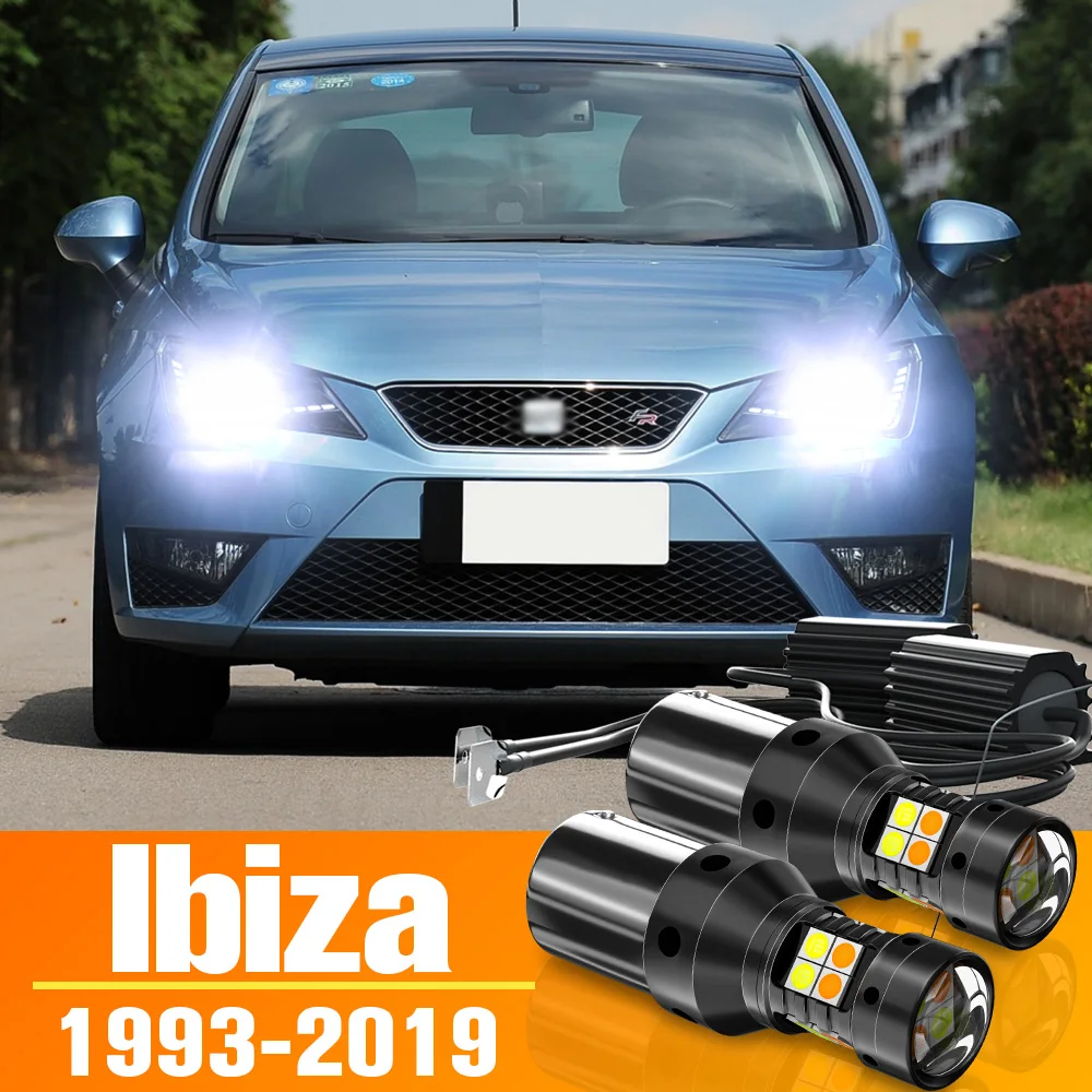 2 ks Dual Mode LED Zase Signál+Denných prevádzkových Svetla DRL Príslušenstvo Pre Seat Ibiza 1993-2019 MK2 6K MK3 6L MK4 6J 6P MK5 KJ