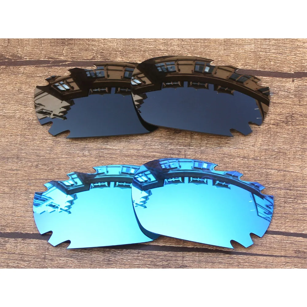 Vonxyz 2 Páry Stealth Black & Ice Mirror Polykarbonátu Náhradné Šošovky pre-Oakley Čeľusť Vetraná Rám