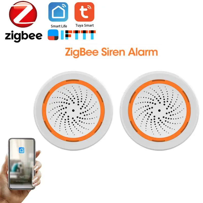 3 V 1 Tuya Smart ZigBee Sirény Alarmu Teploty Vlhkosti Snímač 90dB Zvuk, Svetlo Home Security Alarm Funguje Zigbee Bránou