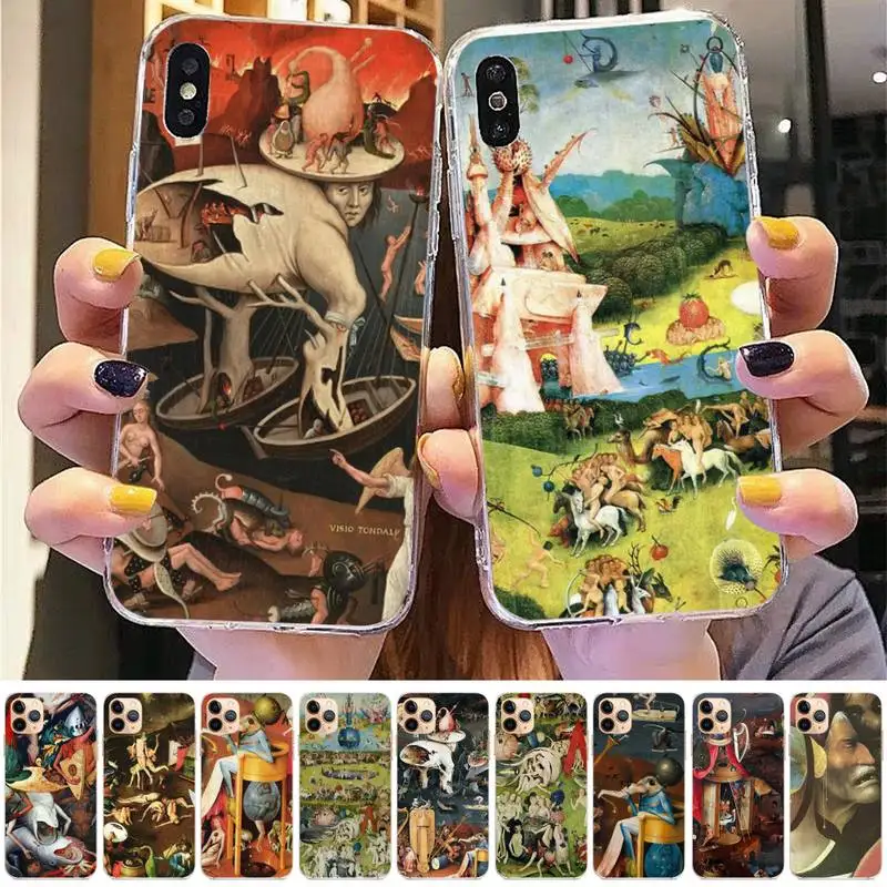 Hieronymus Bosch Art obrazy Telefón puzdro pre iphone 13 11 12 pro XS MAX 8 7 6 6 Plus X 5S SE 2020 XR prípade